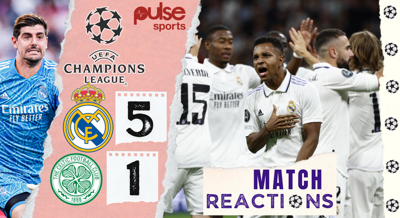 Reactions as Real Madrid demolish Celtic in the Champions League