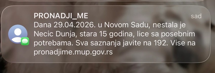 Pronađi me poruka