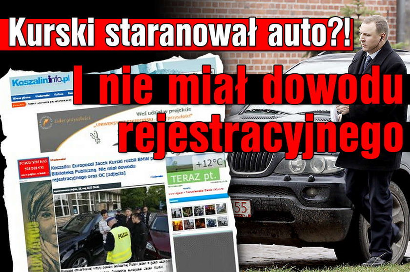 Kurski staranował auto I nie miał dowodu rejestracyjnego