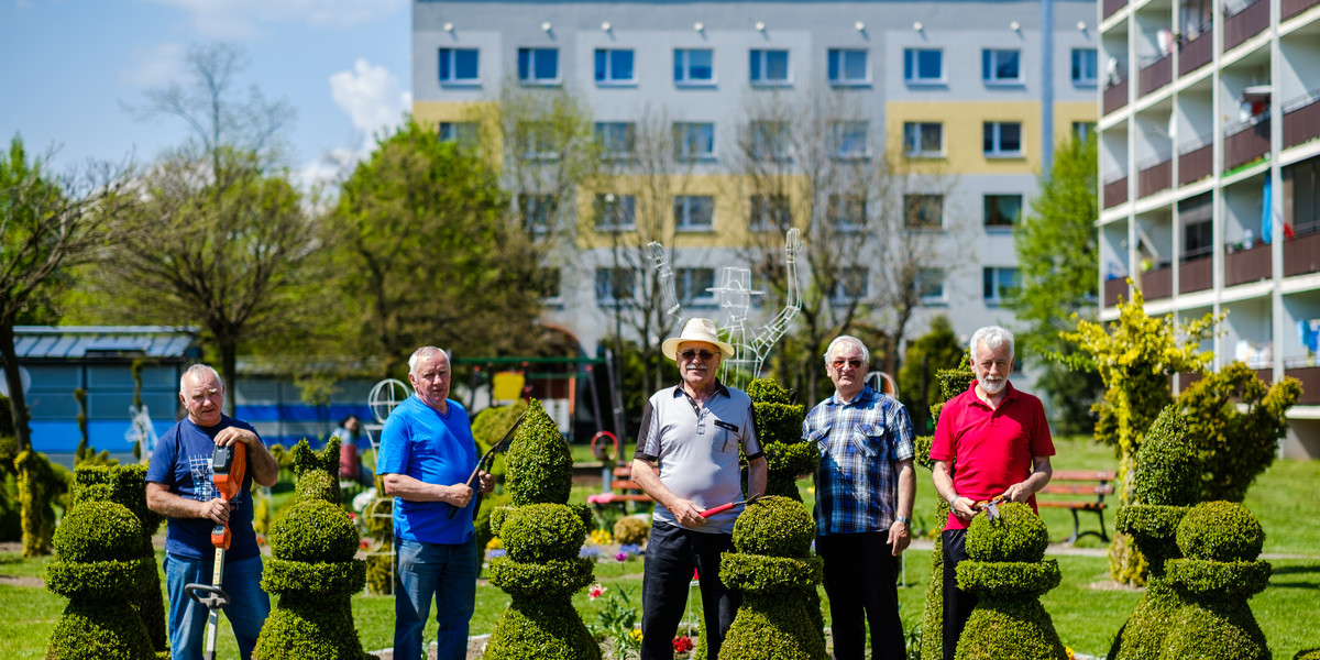 To chyba najpiękniejsze podwórko osiedlowe w Polsce. Na spółdzielczych trawnikach sąsiedzi posadzili ogromne.... szachy