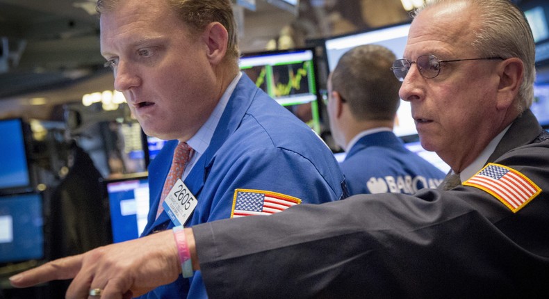 Traders work on the floor of the New York Stock Exchange August 13, 2015.REUTERS/Brendan McDermid