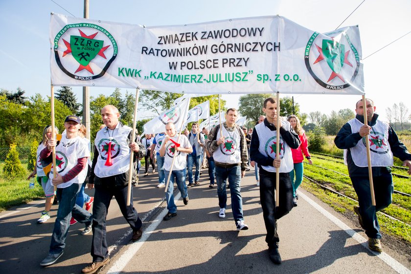 Protest górników pod ziemią