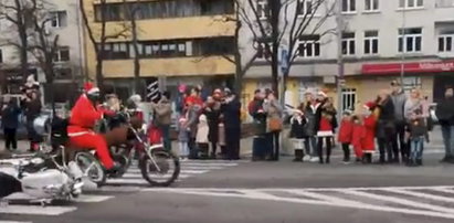 Wypadek podczas przejazdu Mikołajów na motocyklach