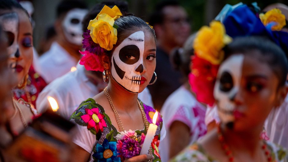 Mexico City. Obchody Dia de Muertos