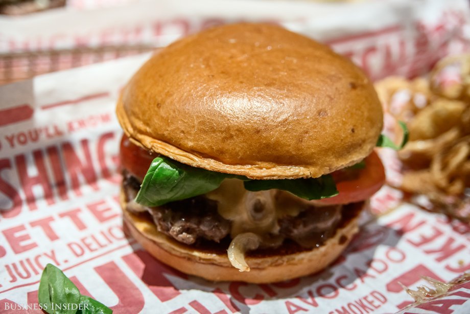 The burgers are small, but attention is paid to the details. The brioche bun easily holds in all of the cheese, sauce, and veggies. And it's obviously one good-looking burger.