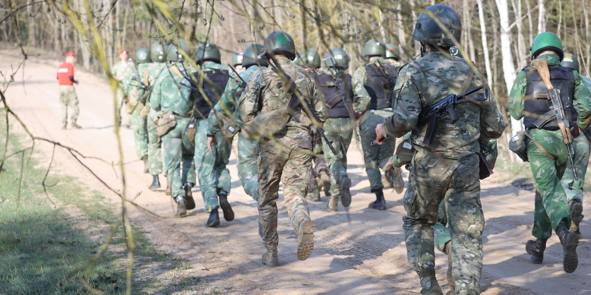 Białoruska armia podczas ćwiczeń w kwietniu 2023 r.