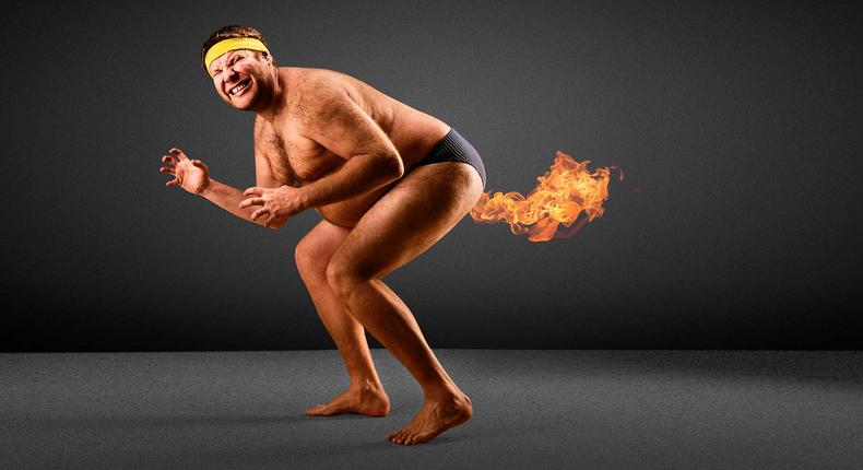 What happens when you hold in a fart [shutterstock]