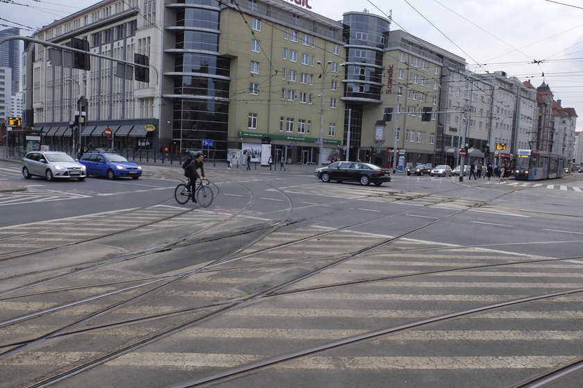 Skrzyżowanie Piłsudskiego i Świdnickiej Wrocław