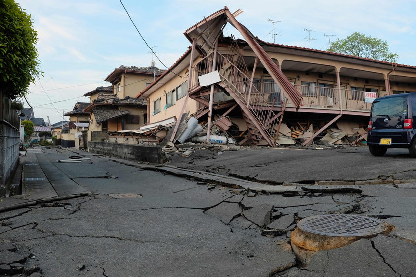 Potężne trzęsienie ziemi w rejonie miasta Kumamoto na południu Japonii