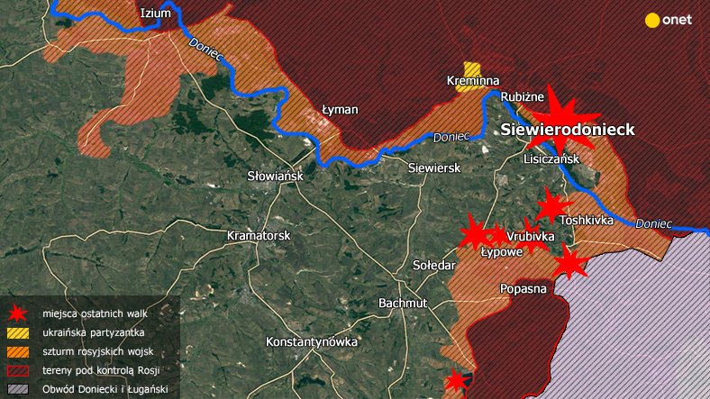 Trwają zacięte walki o Donbas [MAPA]