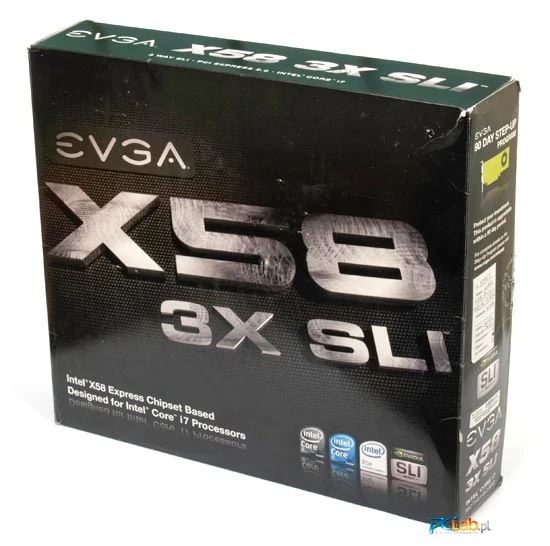 Pudło EVGA X58 SLI tonie w czerni