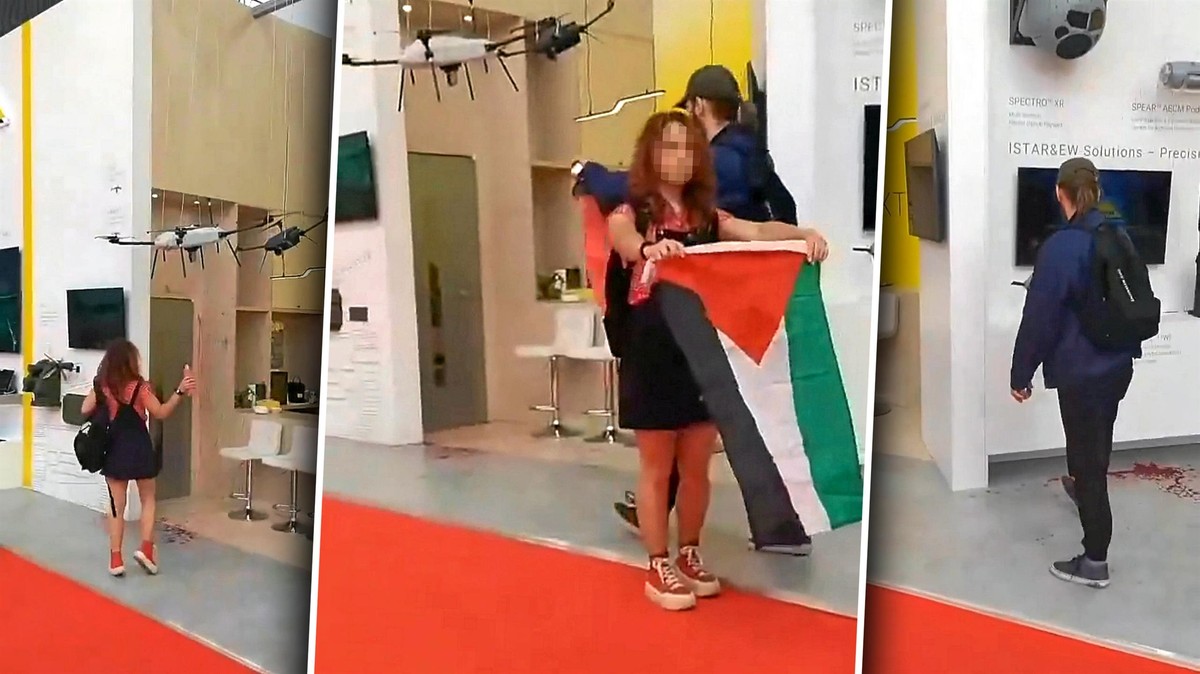 Incydent na targach zbrojeniowych w Kielcach. Polała się czerwona substancja