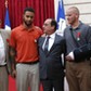 Francja Chris Norman (L), U.S. student Anthony Sadler (2ndL), U.S. Airman First Class Spencer Stone