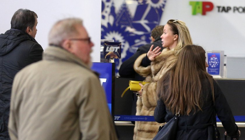 Joanna Przetakiewicz na lotnisku