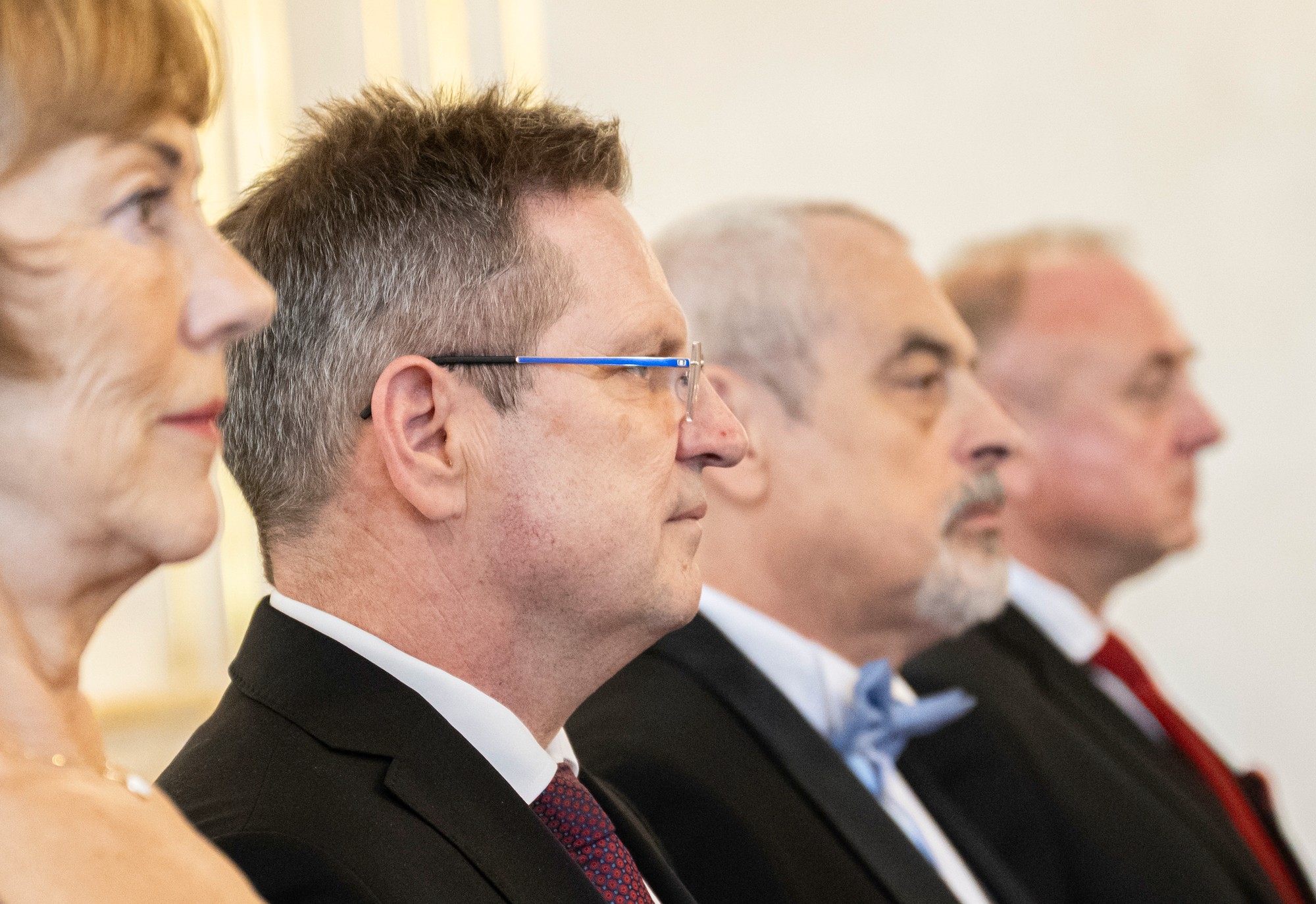 Zľava veľvyslankyňa pri Rade Európy Oľga Algayerová, veľvyslanec v Českej republike Martin Muránsky,  veľvyslanec vo Veľkej Británii Peter Susko a veľvyslanec v Mexiku Milan Cigáň. 