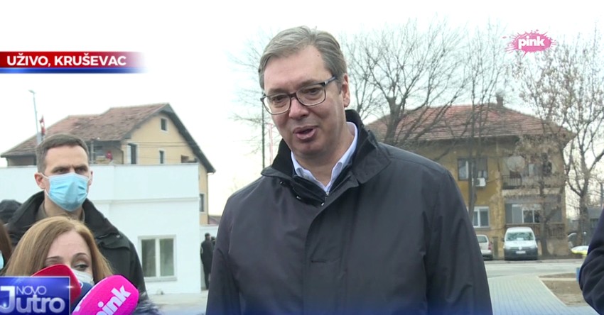 Aleksandar Vučić, na otvaranju kovid bolnica u Kruševcu