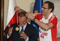 SIATKÓWKA SPOTKANIE PREMIERA Z REPREZENTACJĄ POLSKI