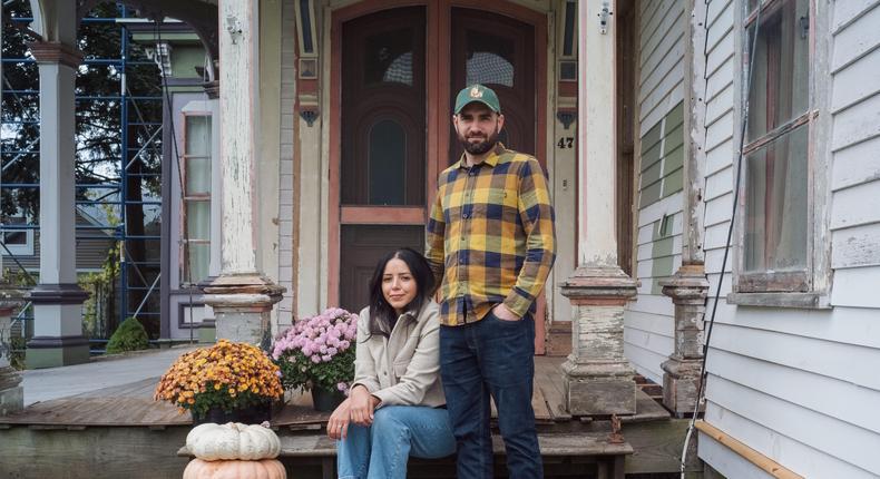 Evy Rivera and Jacob Evans are restoring their Victorian home.Evy Rivera and Jacob Evans