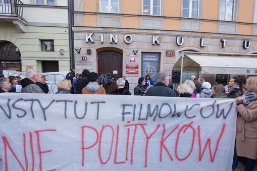 Protest filmowcow pod PISF