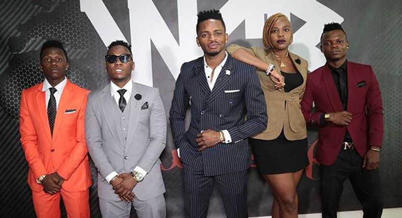 L-R: Rayvanny, Rich Mavoko, Diamond, Queen Darlene and Harmonize (Courtesy)