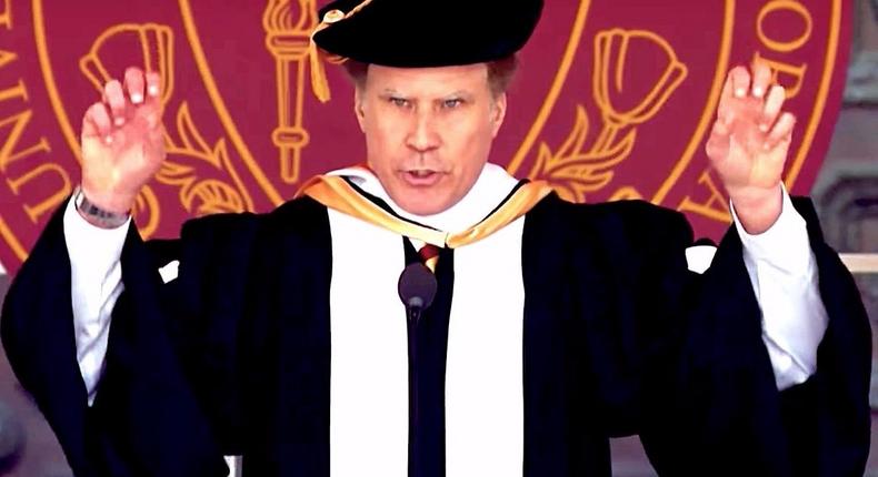 Comedian Will Ferrell delivered a hilarious and insightful speech at his alma mater.