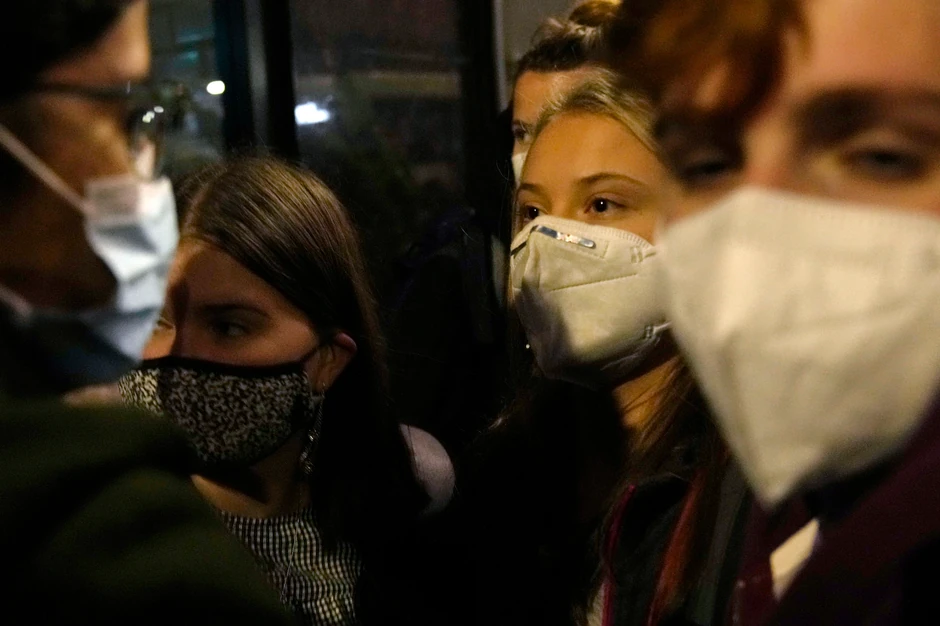 Klimatski aktivisti u Glazgovu, Greta Tunberg