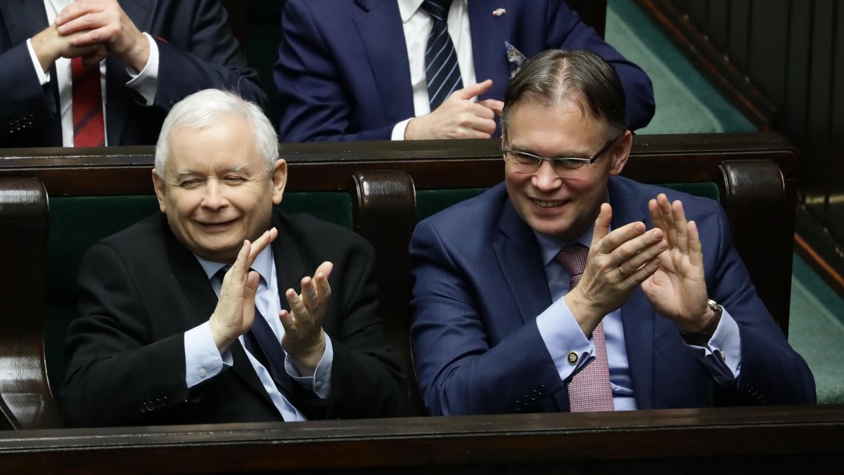 Jarosław Kaczyński i Arkadiusz Mularczyk