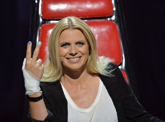 Marysia Sadowska na planie 'The Voice of Poland'
