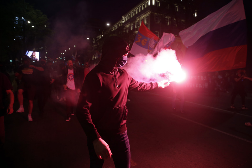 Prorosyjskie demonstracje w Serbii