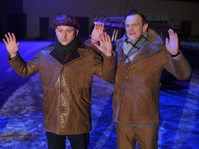 Borys Szyc i Cezary Pazura