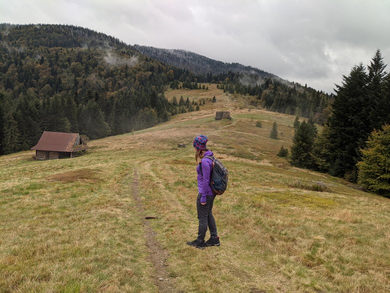 Gorce. Polana Podskały. W drodze na Gorc Troszacki. 