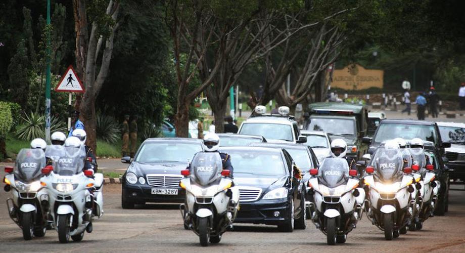 President Uhuru Kenyatta's convoy