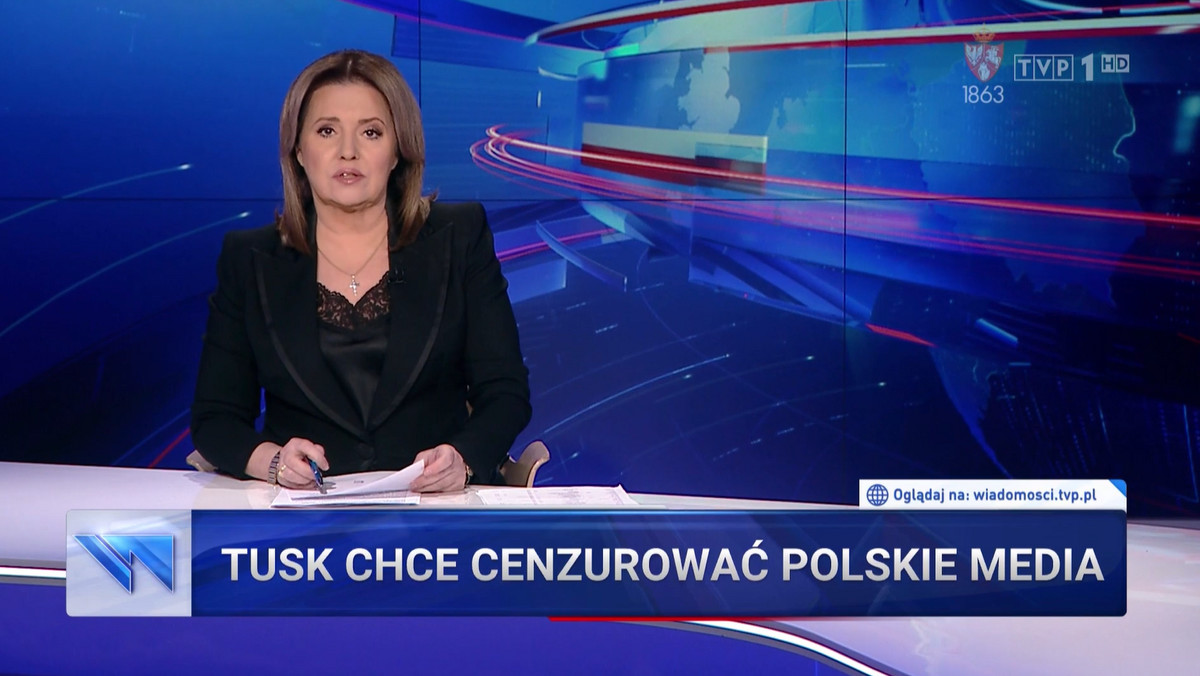 "Wiadomości" TVP o wolności mediów. Uderzają w Tuska i TVN