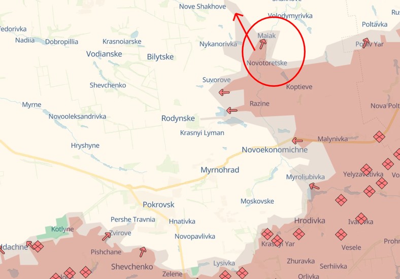 Atak Rosjan na północy Pokrowska to śmiertelne zagrożenie dla tego miasta