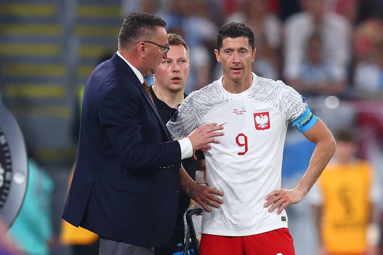 Czesław Michniewicz i Robert Lewandowski