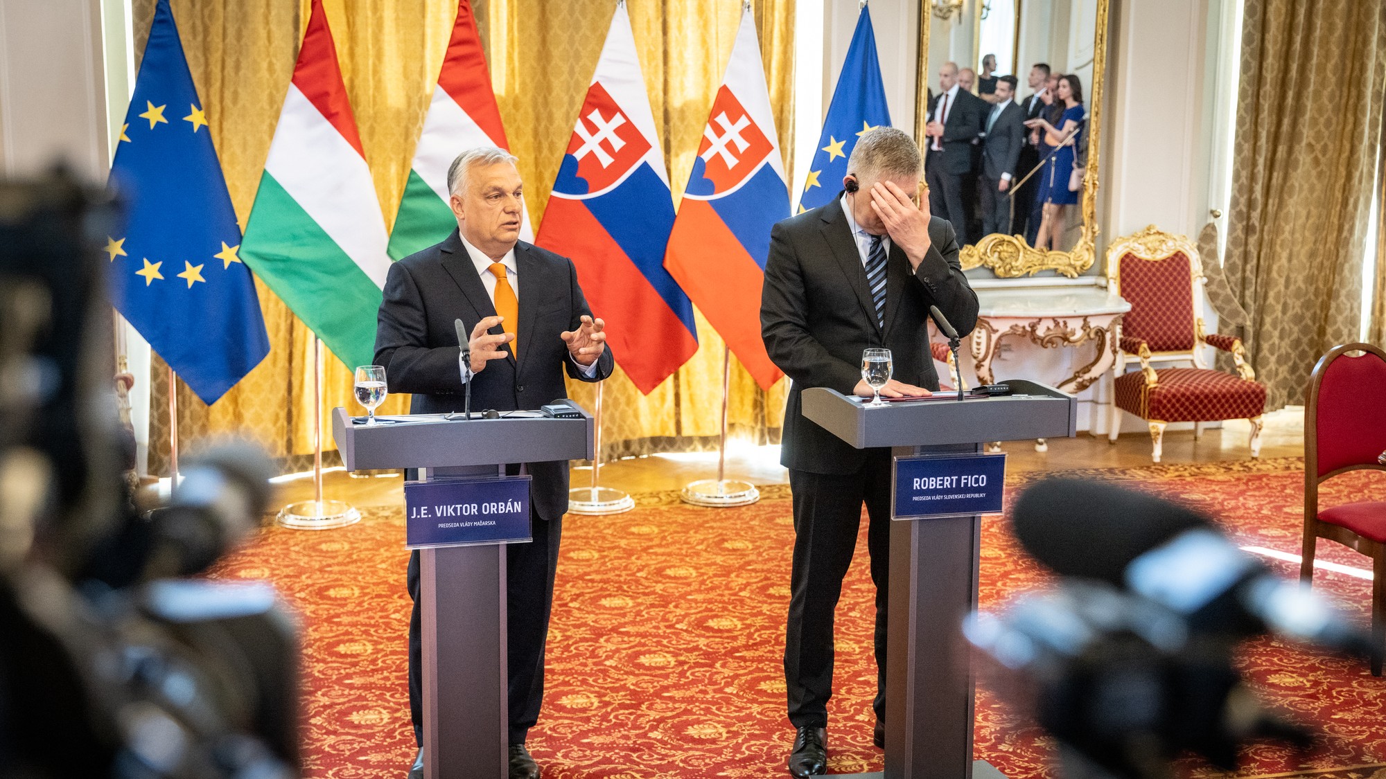 Stretnutie Roberta Fica a Viktora Orbána na Úrade vlády SR 28.4.2025