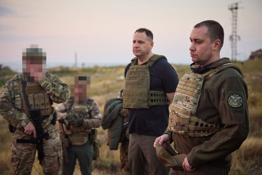 Andrij Jermak i Kirilo Budanov na Zmijskom ostrvu 6. jula 2023.