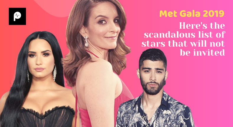 Here's the scandalous list of stars that will not be invited to the Met Gala [Credit: Pulse]