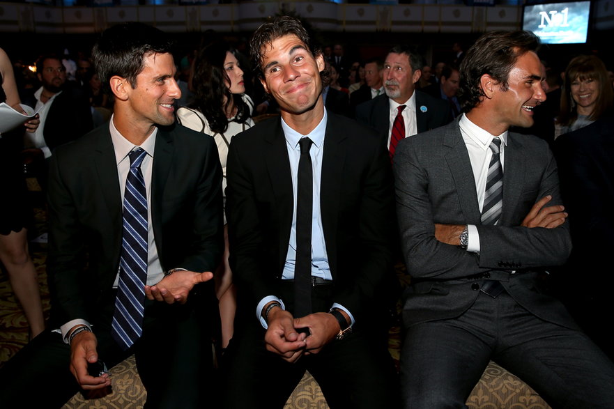 Novak Djoković, Rafael Nadal, Roger Federer w 2013 r.