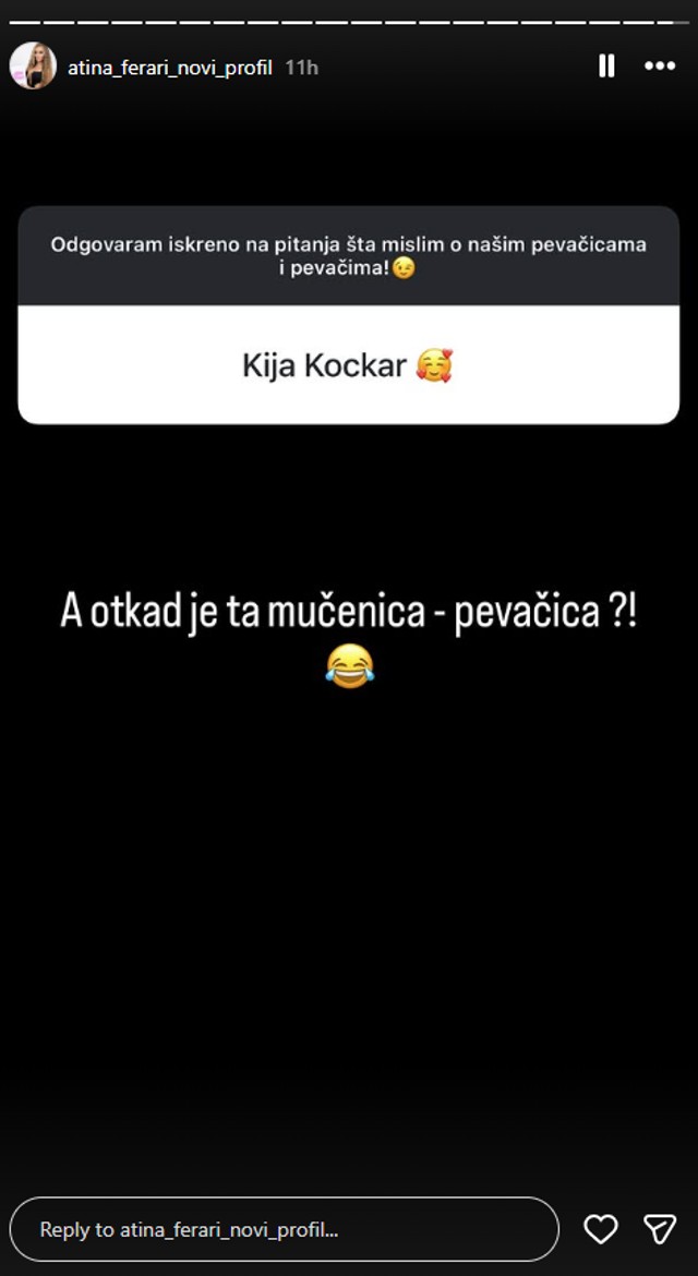Atina Ferari prozvala Kiju Kockar