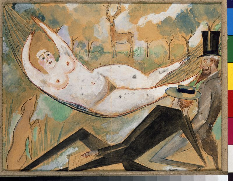 Zygmunt Waliszewski, "W hamaku", 1917