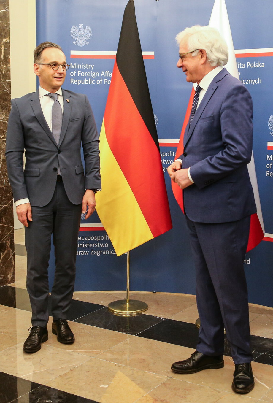 Spotkanie ministra Jacka Czaputowicza i ministra spraw zagranicznych Niemiec Heiko Maasa. Czerwiec 2020 r.