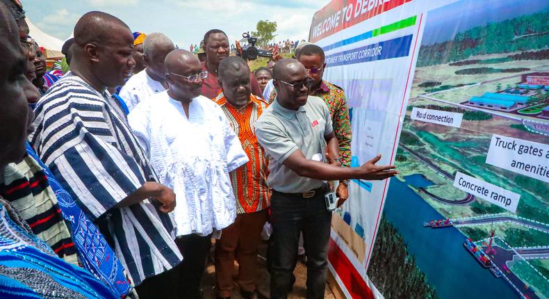 Bawumia cuts sod for first inland marine port in Northern Ghana 