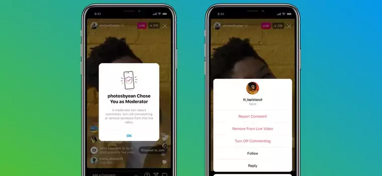 Instagram wprowadza nowość do relacji na żywo. To opcje moderacji