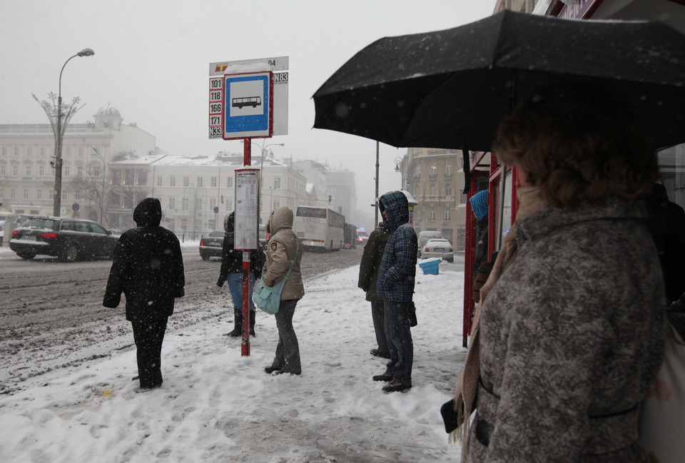 WARSZAWA ZIMA W MIEŚCIE