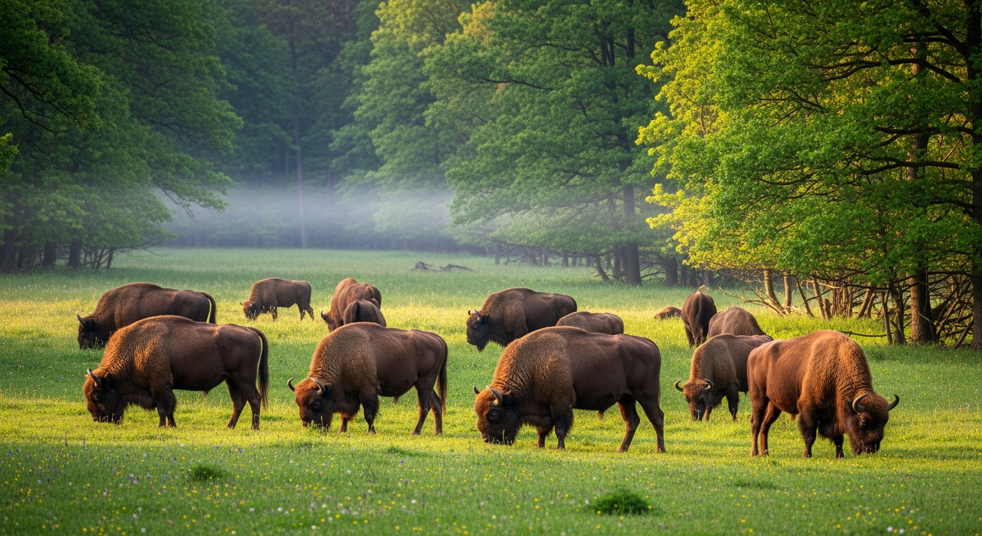 Atak żubra w Puszczy Białowieskiej - turysta w szpitalu po zdjęciu