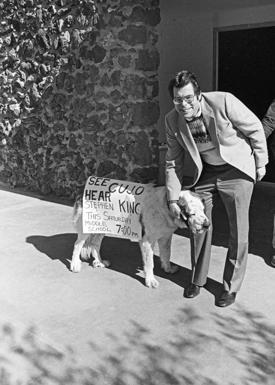 Stephen King na przyjęciu podpisywania książek [Nowy Meksyk 1982 r.]