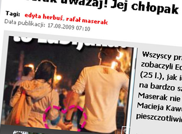 Maserak chodzi z Herbuś za rękę. Nie boi się?