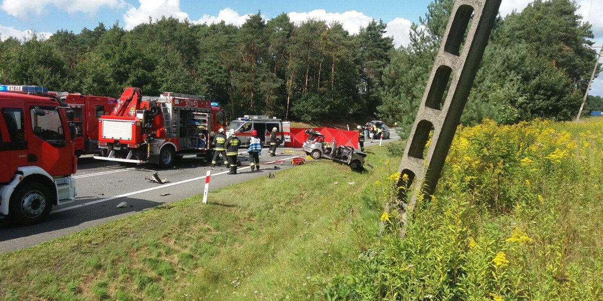 Wypadek na drodze krajowej nr 45