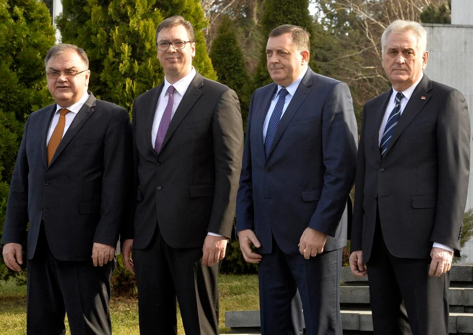 Mladen Ivanić, Aleksandar Vučić, Milorad Dodik i Tomislav Nikolić